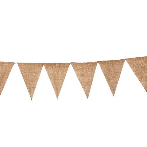 Plain Burlap Banner Flags DIY Burlap Pennant Banners for Birthday,...