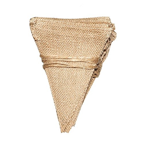 Plain Burlap Banner Flags DIY Burlap Pennant Banners for Birthday,...