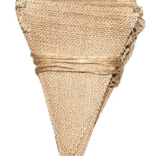 Plain Burlap Banner Flags DIY Burlap Pennant Banners for Birthday,...