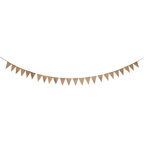 Plain Burlap Banner Flags DIY Burlap Pennant Banners for Birthday,...