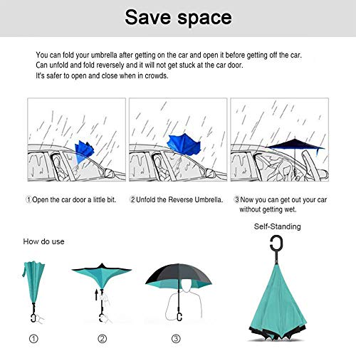 Fox Inverted Umbrella Hand Drawn Cartoon Foxes Dancing and Sitting...