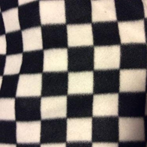 Manoch Nascar Black and White Checkered Fleece Fabric, 58 inches W...