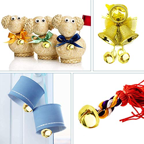 MANSHU 3/4-Inch Craft Bells, 40 Pieces Jingle Bells, Golden