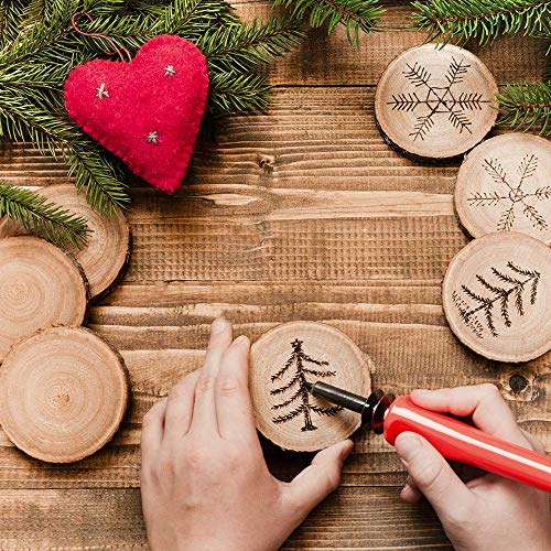 Natural Wood Slices 25 Pcs 3-3.5 Round Wood Discs Tree Bark Wood...
