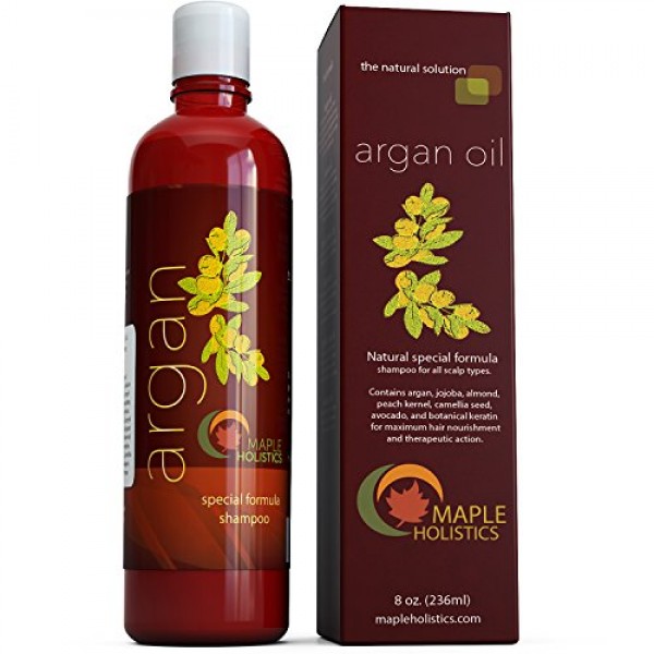 Argan Oil Shampoo, Sulfate Free, 8 oz. - With Argan, Jojoba, Avoca...