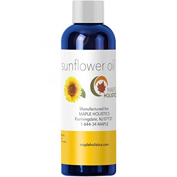 Pure Sunflower Oil Moisturizer for Face Body and Hair Cold Pressed...