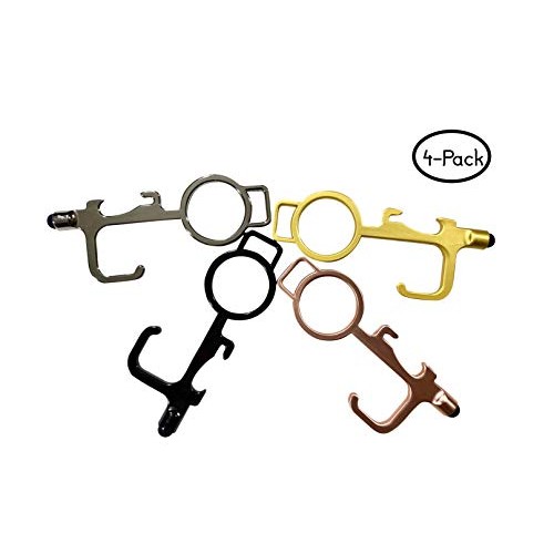 No Touch Door Opener 4 PC | Clean Keys Button Pusher Stylus | To...