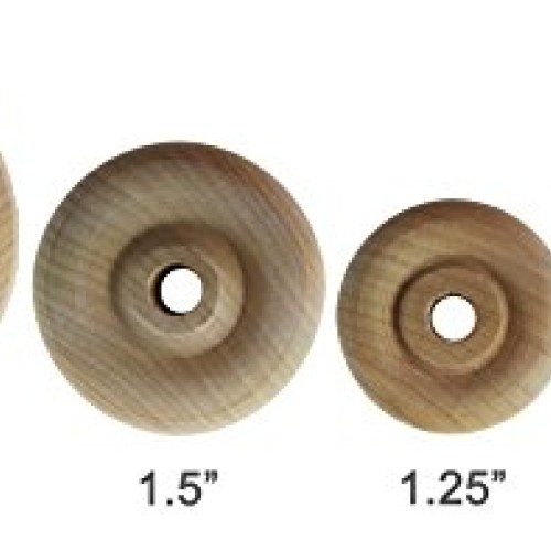 Wood Wheels - 24 Pack with Free Axle Pegs - Made in USA 2 Diameter