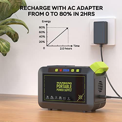 MARBERO 88Wh Portable Power Station 24000mAh Camping Solar Generat...