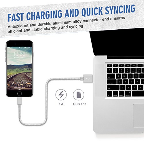 iPhone Charger Cable MFi Certified Lightning Cord 3Pack 6ft USB Fa...