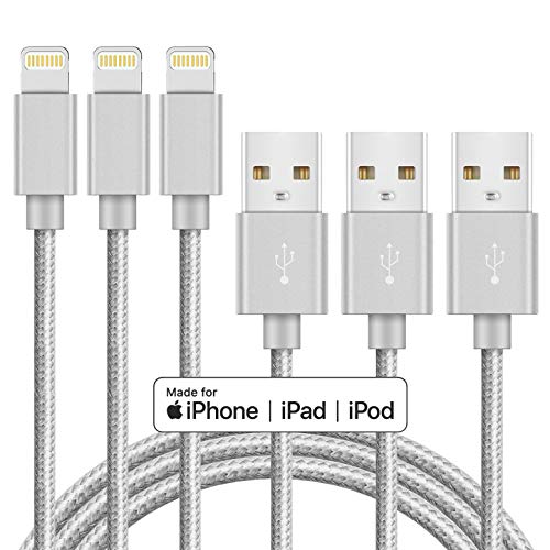 iPhone Charger Cable MFi Certified Lightning Cord 3Pack 6ft USB Fa...