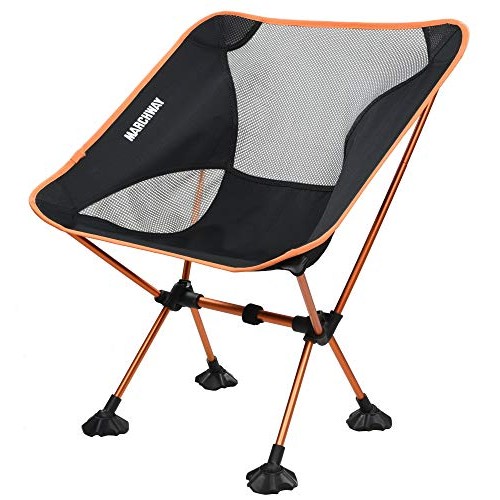 MARCHWAY Ultralight Folding Camping Chair with Anti-Sinking Wide F...