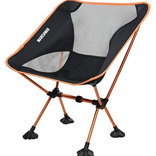 MARCHWAY Ultralight Folding Camping Chair with Anti-Sinking Wide F...