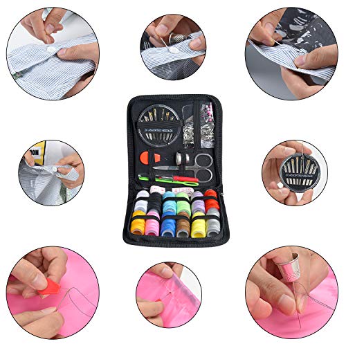 Sewing Kit, Zipper Portable Mini Sewing Kits for Adults, Kids, Tra...