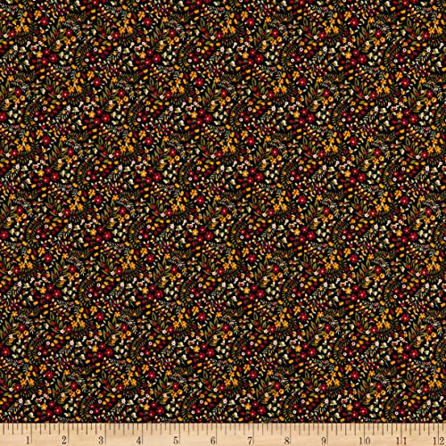 Marcus Brothers Tarrington Calico Black Fabric by The Yard