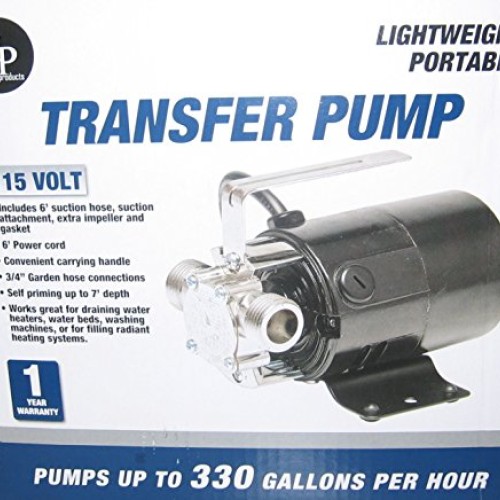 Portable Water Transfer Utility Pump 330 GPH, 115-Volt with Metal ...