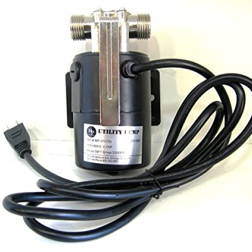 Portable Water Transfer Utility Pump 330 GPH, 115-Volt with Metal ...