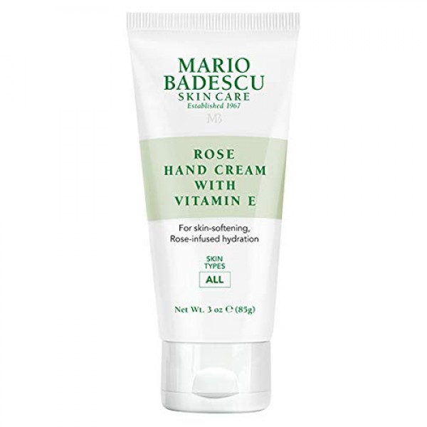 Mario Badescu Rose Hand Cream with Vitamin E for Men and Women, No...