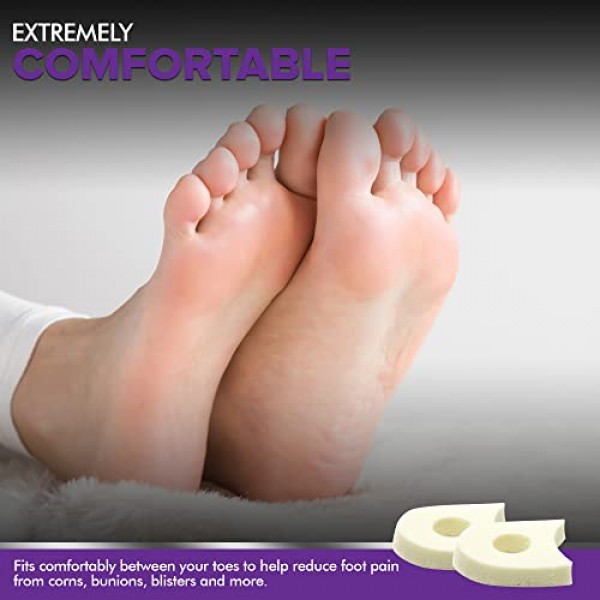 Premium Foam Toe Separators - Toe Spacers for Corn, Blister, and H...