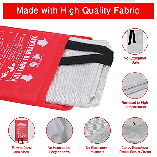 Emergency Fire Blanket for Home and Kitchen Fire Extinguishers for...