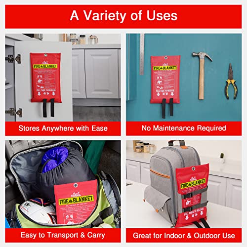 Emergency Fire Blanket for Home and Kitchen Fire Extinguishers for...