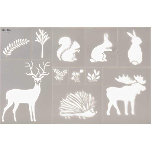 Martha Stewart 17643 Laser-Cut Woodland Animals Stencil
