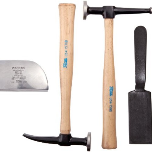 Martin 644K 4 Piece Body and Fender Repair Tool Set, Wood Handles