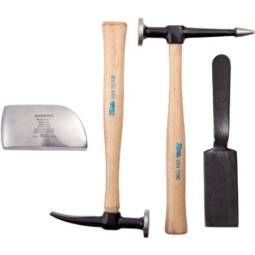 Martin 644K 4 Piece Body and Fender Repair Tool Set, Wood Handles