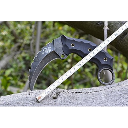 MASALONG Wild Boar Straight Claw Tactical Handle Outdoor Hunting K...
