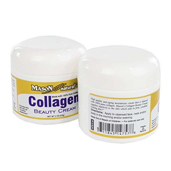 Mason Natural, Collagen Beauty Cream, Pear Scent, 2 Ounce Jar Pac...