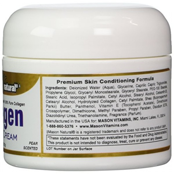 Mason Vitamins Collagen Beauty Cream 100% Pure Collagen Pear Scent...