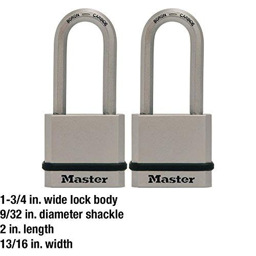 Master Lock M530XTLH Magnum Solid Steel Keyed Alike Padlocks, 2 Pack