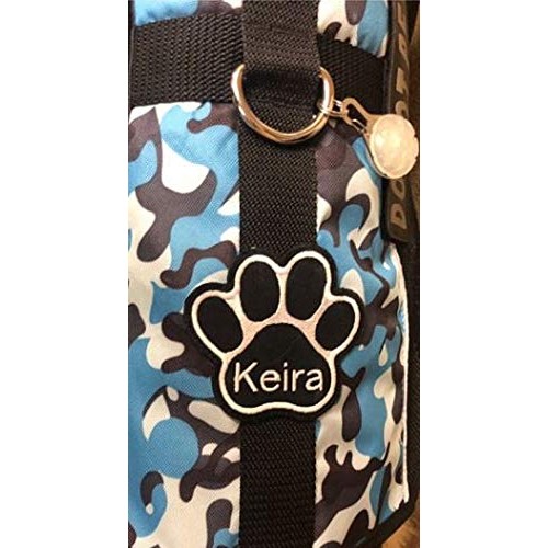 Personalized Custom Dog Name Paw Embroidered Sew Iron on Patch Tag