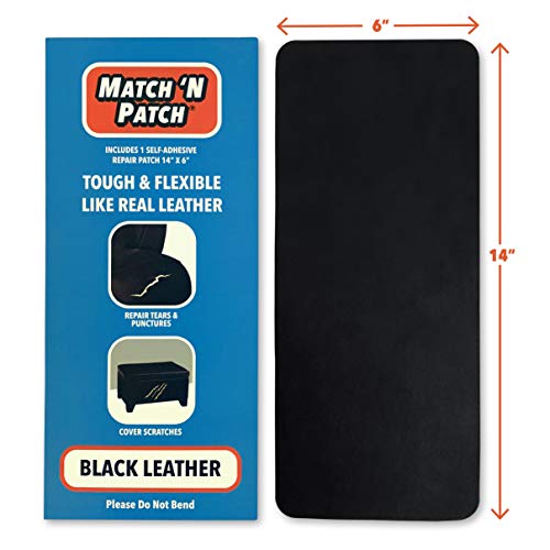 Match N Patch Realistic Black Leather Repair Patch