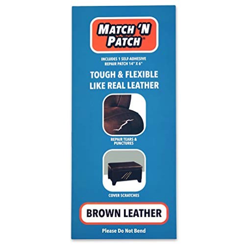 Match N Patch Realistic Brown Leather Repair Patch