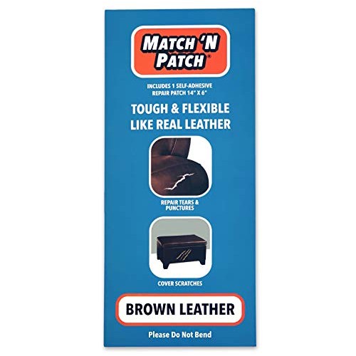 Match N Patch Realistic Brown Leather Repair Patch