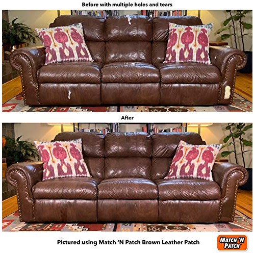 Match N Patch Realistic Brown Leather Repair Patch