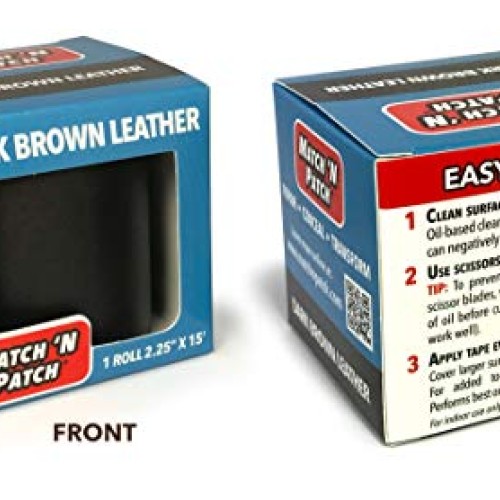 Match N Patch Realistic Dark Brown Leather Repair Tape