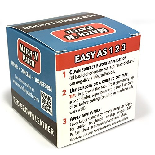 Match N Patch Realistic Red Brown Leather Repair Tape
