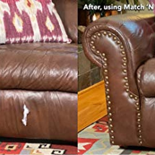 Match N Patch Realistic Red Brown Leather Repair Tape