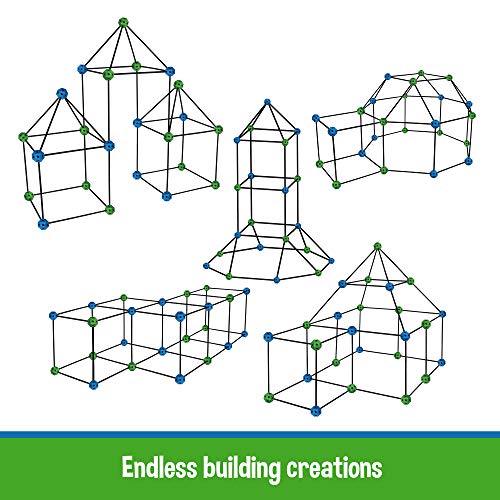 Construction Fort Building Kit - 85 Pieces with Storage Bag - Blue...