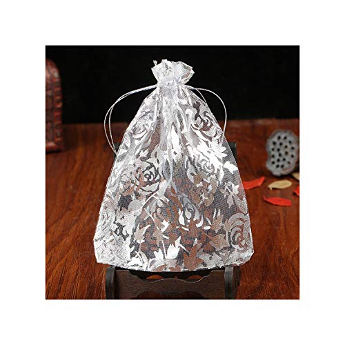 50Pcs Gilt Organza Gauze Bags Gift Packaging Jewelry Package Bunch...