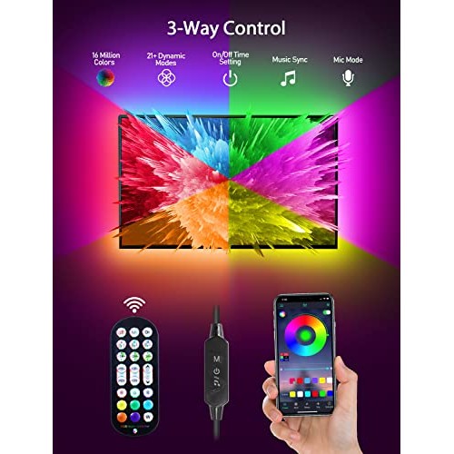 MATICOD LED Lights for TV Led Backlight, 9.84ft RGB Led Strip Ligh...
