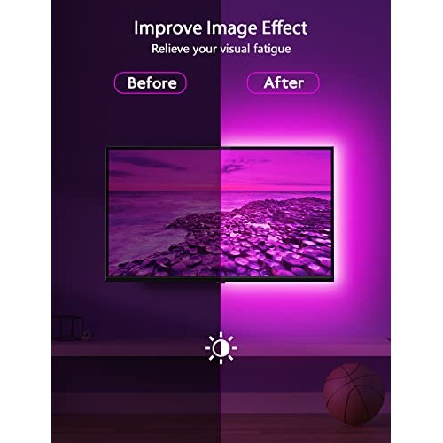 MATICOD LED Lights for TV Led Backlight, 9.84ft RGB Led Strip Ligh...