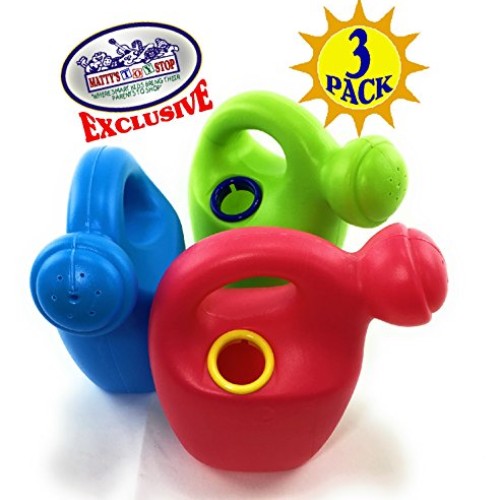Mattys Toy Stop 7 Plastic Watering Cans for Kids Complete Gift S...