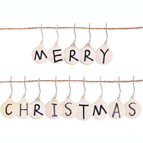 Max Fun 120Pcs Wood Slices 3.5 Wooden Diy Christmas Ornaments Unf...