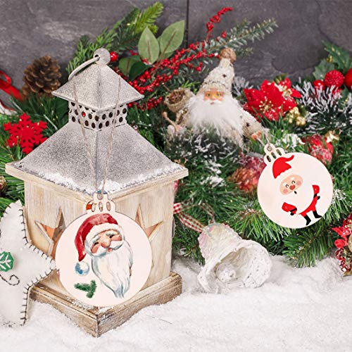 Max Fun 60PCS 3.5 DIY Wooden Christmas Ornaments Unfinished Predr...