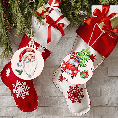 Max Fun 60PCS 3.5 DIY Wooden Christmas Ornaments Unfinished Predr...