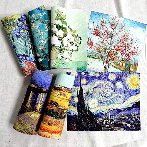 7 pcs of 20x25cm high Precision Printed Painting of Van Gogh Cotto...