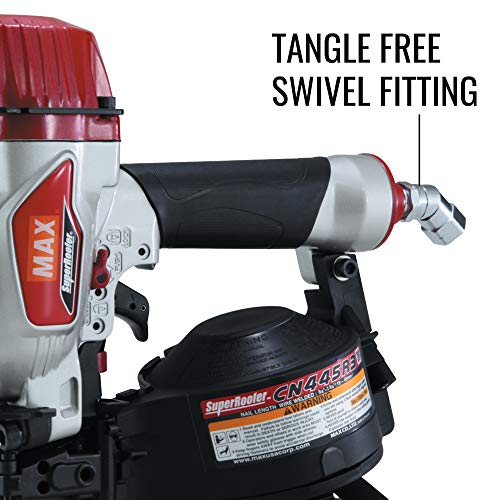 MAX USA CORP SuperRoofer CN445R3 Roofing Coil Nailer up to 1-3/4